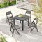 Costway 31.5"-63" Expandable Patio Dining Table for 4-6 Person with Slatted Tabletop